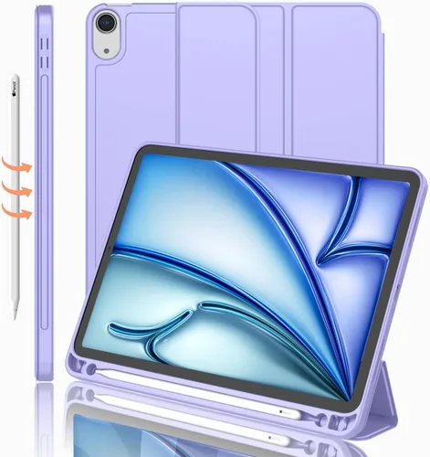 Miniatura 11 de iMieet Funda para iPad Air de 11 pulgadas M3 (2025) / M2 (2024), iPad Air de 5ª/4ª generación 2022/2020 de 10.9 pulgadas con soporte para lápices