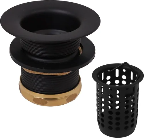 Miniatura 8 de Westbrass D218-12 Conjunto de drenaje de fregadero de lavandería y barra junior con cesta coladora extraíble, bronce aceitado Oil Rubbed Bronze