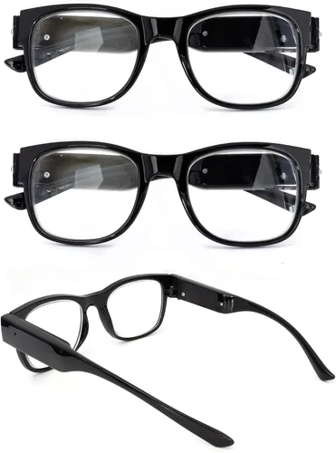 Miniatura 2 de OKH 2 lupas para trabajo cercano con lentes de lectura con luz, anteojos de lectura recargables con luz LED, luz anti luz azul, visión clara