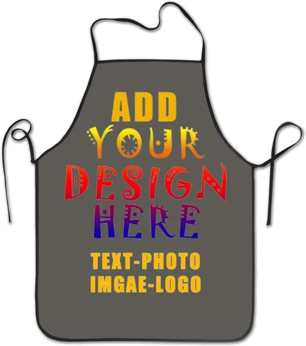 Miniatura 33 de Delantal personalizado personalizado para mujeres y hombres, delantales de cocina para cocinero, nombre personalizado, texto, logotipo, imagen