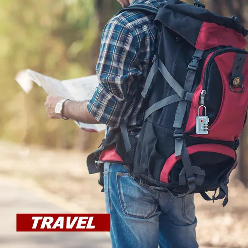 Miniatura 7 de Candado de viaje aceptado por TSA para equipaje, con combinación que puedes establecer, para taquillas de escuela y gimnasio, candados