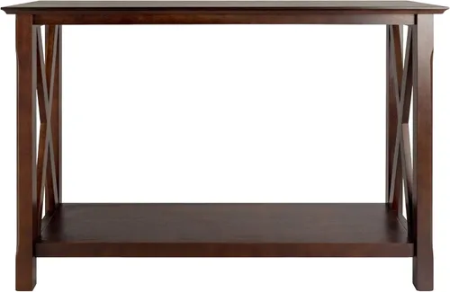 Miniatura 4 de Winsome Xola - Mesa consola con estante en capuchino, mesa de entrada delgada para pasillo, sala de estar, muebles elegantes para cualquier