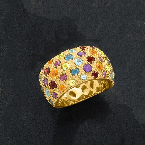 Miniatura 5 de Ross-Simons Anillo de piedras preciosas múltiples de 2,60 qt t en oro de 18 quilates sobre plata esterlina