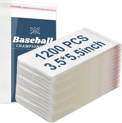 Miniatura 12 de Lewtemi 100 fundas graduadas para tarjetas, bolsas resellables de equipo para tarjetas de intercambio, béisbol, deportes, losas, protección de losas