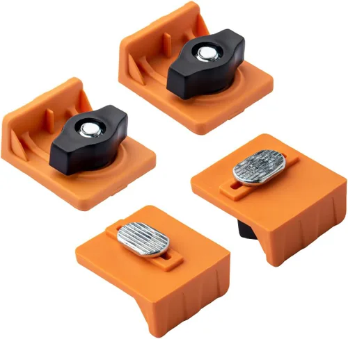 Miniatura 10 de POWERTEC 71855 Riel en T Universal de 48 Pulgadas x4 con 4 Abrazaderas de Sujeción, Riel en T de Perfil de Doble Corte con Orificios de Montaje
