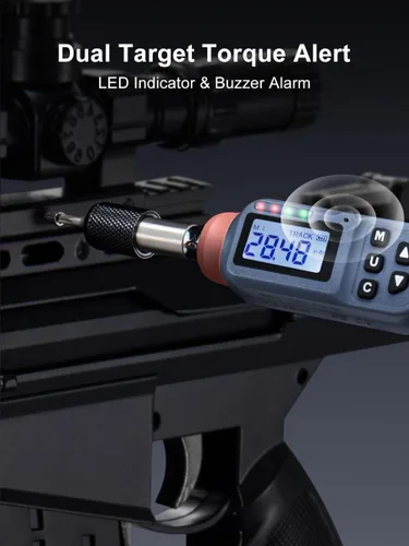 Miniatura 4 de Destornillador de torsión digital GROWNEER, 2.66-53.1 lb-pulg/0.3-6 Nm, 1/4'' de transmisión Destornillador de pulgada-libra con zumbador