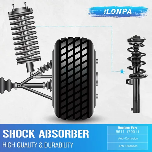 Miniatura 7 de ILONPA Puntales delanteros y traseros con resortes helicoidales para Audi A3 Quattro 2006-2013 / Golf 2010-2014 / Jetta 2005-2010 / Passat Rabbit