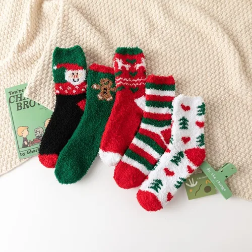 Miniatura 3 de LKV Calcetines de invierno para mujer, caja de regalo, calcetines de lana gruesa, suaves, cálidos, calcetines casuales para mujer, calcetines