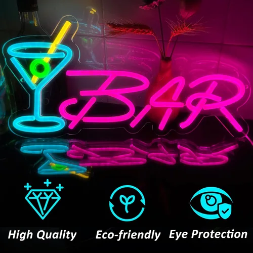Miniatura 4 de Letrero de neón de barra de neón para el hogar, bar, luces LED, letreros de cerveza para decoración de pared de fiesta, luz de neón para bar, pub