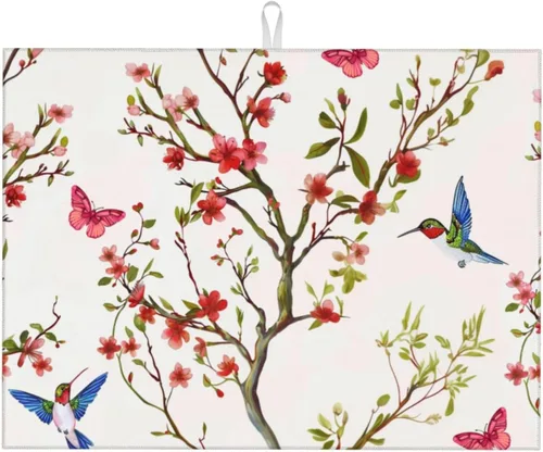 Miniatura 24 de Apple Orchard - Tapete de secado de platos de grano de madera de 18 x 24 pulgadas para encimera de cocina, almohadilla absorbente de microfibra