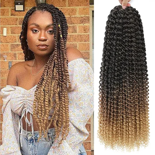 Miniatura 16 de Cabello Passion Twist de 24 pulgadas, 8 paquetes de cabello Passion Twist de ganchillo para mujeres, cabello trenzado Passion Twists largo bohemio