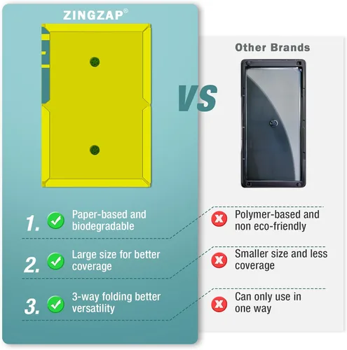 Miniatura 6 de ZingZap Trampas adhesivas para ratones, 10 unidades, captura 3 veces más rápida con aroma de maní integrado, trampas de pegamento de fibra extra