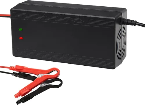 Cargador de batería LifePO4 de 12V 10A 14.6V Cargador inteligente y mantenedor para baterías automotrices recargables LiFePO4 de litio y hierro de