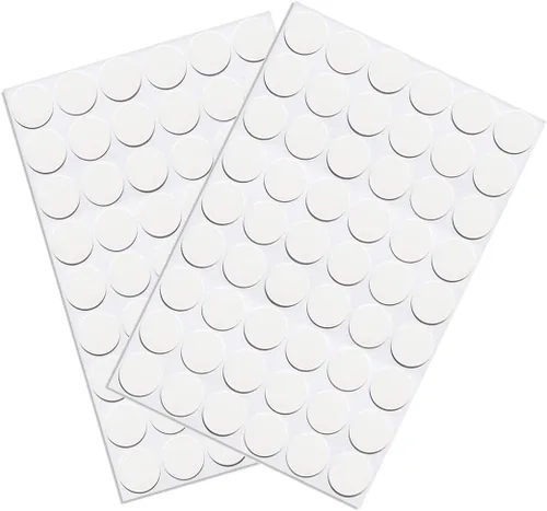 Pegatinas autoadhesivas para agujeros de tornillo, tapas de cubierta de PVC, a prueba de polvo, para muebles de madera, 0.827 in, 2 hojas/108 Blanco