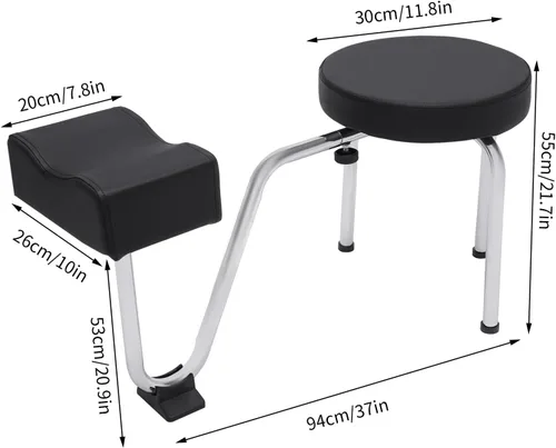 Miniatura 4 de Reposapiés de pedicura, silla de pedicura, almohadilla de PVC ajustable en altura, pedicura, reposapiés, pedicura, soporte para reposapiés