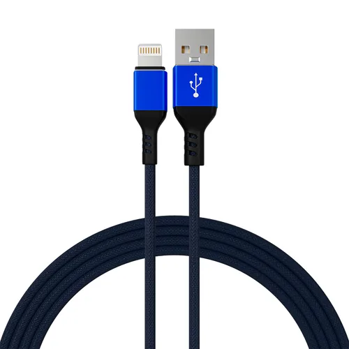 Miniatura 2 de Ironten Cable de carga para iPhone, certificado MFi de Apple, 1 paquete de 6 pies, color azul, largo, de carga rápida, sincronización de datos