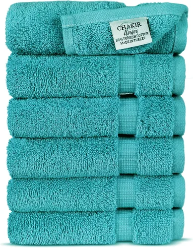 Miniatura 150 de Chakir Turkish Linens - Toallas turcas de 100% algodón, suaves y absorbentes (4 paños, color gris)