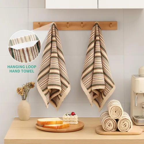 Miniatura 4 de SALAS Toallas de Cocina Premium de Algodón para Secar Platos, Toallas Grandes y Largas de Mano de Cocina, Paños de Cocina de Algodón Gruesos