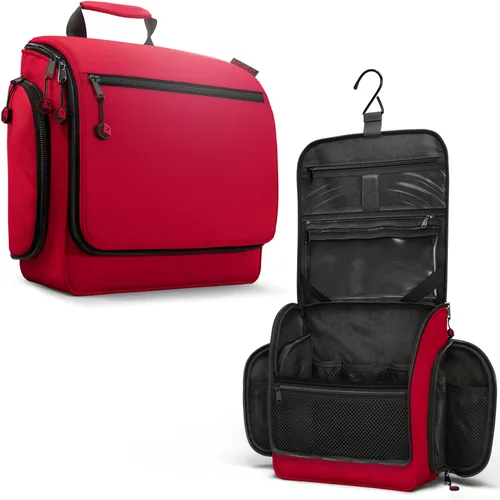 Miniatura 13 de VENTURE 4TH Neceser de viaje colgante para mujeres y hombres - Organizador grande de artículos de tocador con 18 compartimentos, bolsa extraíble