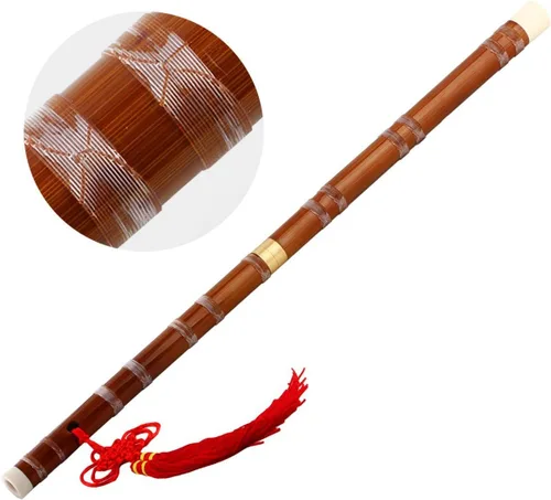 Miniatura 3 de Instrumento musical chino hecho a mano tradicional flauta de bambú Dizi en clave D 1 unids