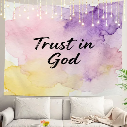 Miniatura 70 de Shrahala Tapiz de pared cristiano con palabras blancas, palabras de Navidad, escuela, Jesús, Biblia, adoración de la Biblia, tapiz grande
