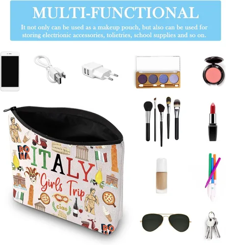 Miniatura 3 de Regalo de viaje a Italia Regalo de recuerdo italiano Regalo de vacaciones Italia Bachelorette Trip Gift Italia Bolsa de viaje para amantes