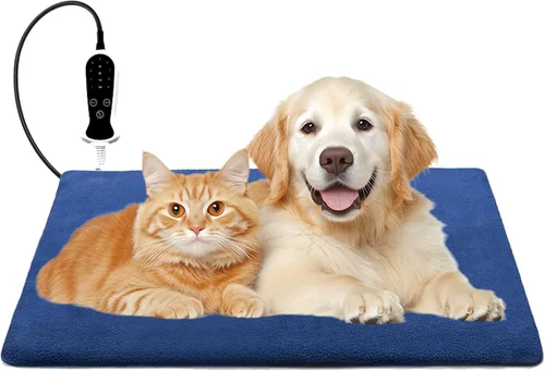 Miniatura 27 de Almohadilla térmica para perros para perros, almohadilla térmica impermeable para mascotas, interruptor de termostato inteligente, 9 velocidades
