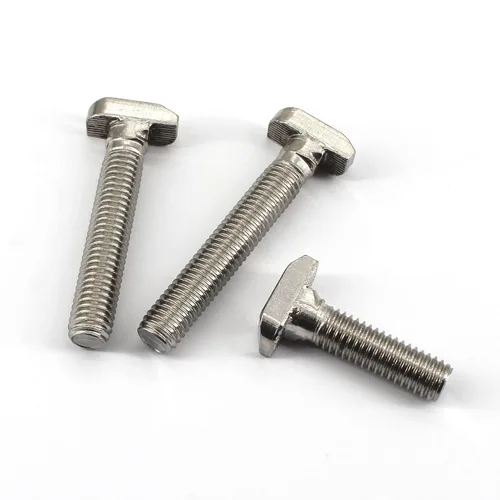 Miniatura 3 de Perno de ranura en T de acero inoxidable M8x20mm 304 Serie 40 Perfil de aluminio en forma de T Tornillo de 0.701 in Tamaño de la cabeza
