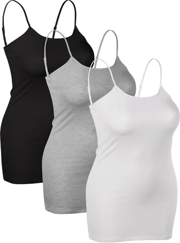 Miniatura 2 de Emmalise Camisola larga casual básica para mujer con tirantes ajustables