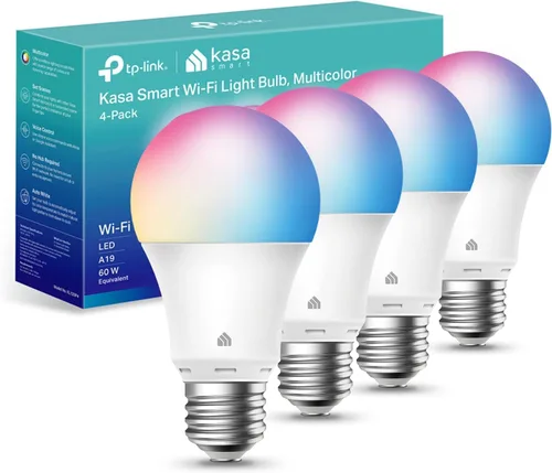 Kasa Smart - Bombillas inteligentes de color completo, bombillas WiFi inteligentes regulables con cambio de color total compatibles con Alexa y
