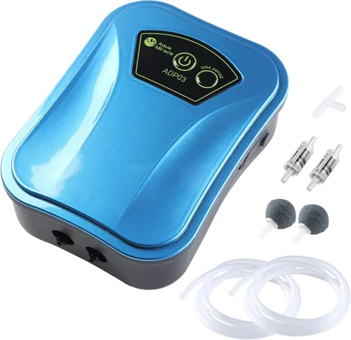 AquaMiracle USB Aquarium Air Pump Rechargeable Aerator for Bait Bucket, Portable Battery Powered Air Pump for Aquarium, Fish Tank Air Pump for Azul