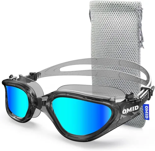 Miniatura 8 de OMID P2 Lite - Gafas de natación cómodas antivaho para hombres, mujeres, adultos y jóvenes Lente B2-azul Marco Blueblack