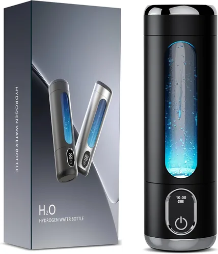 Generador portátil de botellas de agua de hidrógeno, hasta 6000 PPB H2, infusión de hidrógeno molecular, tecnología SPE/PEM, máquina de agua de