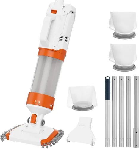 Miniatura 9 de Aspiradora de piscina inalámbrica, succión potente de 18.9 GPM, 100 pulgadas, tiempo de funcionamiento 1H, filtro ultra fino de pelusa de 25 µm