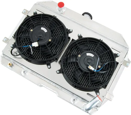 Miniatura 7 de Ventilador de aluminio de la cubierta del radiador de la raza de 4 filas para 1970-1975 Nissan Datsun 240Z 260Z L6