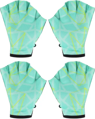 PATIKIL Guantes acuáticos de natación guantes de natación con malla de impresión de resistencia al agua accesorios de entrenamiento para natación y