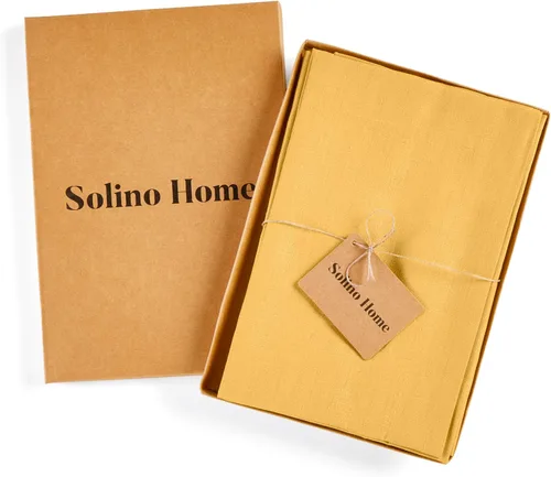 Miniatura 48 de Solino Home Juego de 4 manteles individuales blancos de 100 % lino puro de 14 x 14 pulgadas para invierno, San Valentín, primavera, Pascua, Fete