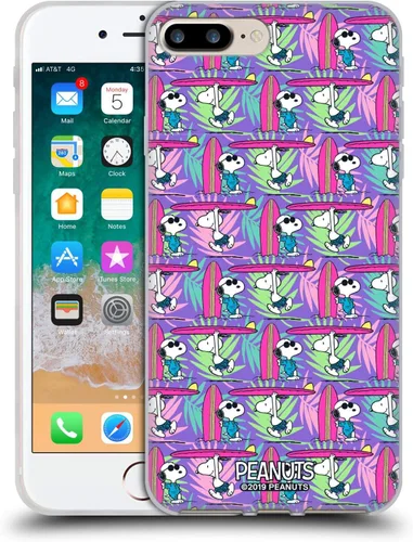 Miniatura 123 de Head Case Designs Peanuts Tropical Surf Snoopy Aloha Disco Gel Funda con licencia oficial [protección de grado militar] compatible con Apple iPhone