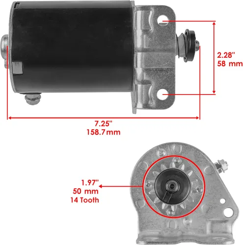 Miniatura 2 de Caltric Arrancador compatible con Cub Cadet 1600 1800 Lt1018 B&S 16.5Hp 18Hp 18.5Hp Gas 1999 2004/14 dientes mejorados engranaje de acero