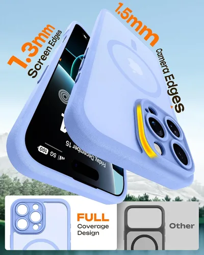Miniatura 346 de TOCOL Funda para iPhone 11, compatible con Magsafe, protección completa de cámara, imanes integrados, protección contra caídas, funda translúcida