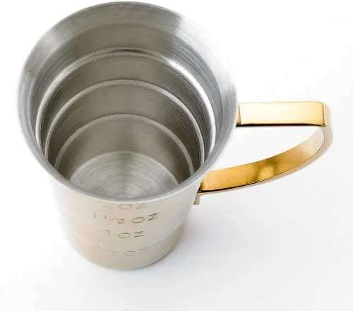 Miniatura 5 de Barfly M37108GD - Jigger, 2 onzas, dorado con mango Oro con mango