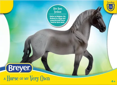 Miniatura 2 de Caballitos Breyer serie Freedom Blue Roan Brabant Juguete de caballo 9.75" x 7" Escala 1:12 Modelo #1052