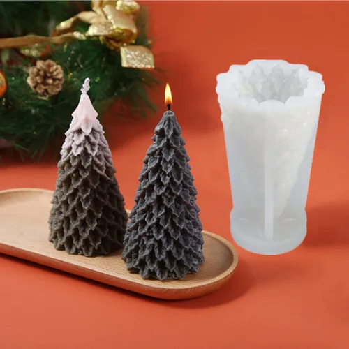 Miniatura 3 de Hoja colgante de árbol de Navidad vela molde de silicona yeso resina epoxi jabón molde de fondant pastel chocolate caramelo hornear molde