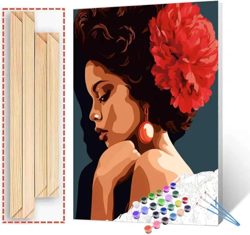 Miniatura 9 de Graffiti - Kit de pintura de retrato por números, 16 x 20 pulgadas, lienzo de pintura al óleo para niños, estudiantes, adultos principiantes