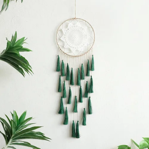 Miniatura 9 de Atrapasueños de Macramé para Colgar en la Pared - Atrapasueños Grandes Decoración de Pared Boho Chic, Ornamento de Borlas Hechas a Mano Decoración