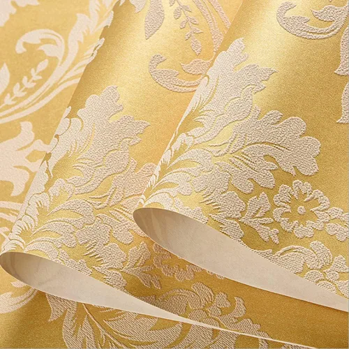 Miniatura 9 de Q QIHANG Papel tapiz de damasco en relieve 3D de 1.73 pies de ancho x 32.8 pulgadas de largo, estilo europeo, moderno, minimalista, para dormitorio
