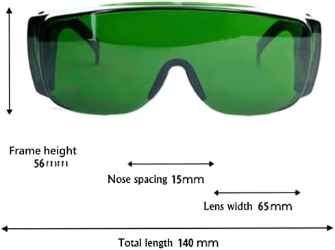 Miniatura 2 de Gafas de seguridad láser 200-450nm y 800-2000nm 405nm OD4+450nm 808nm 1064nm YAG gafas protectoras con caja