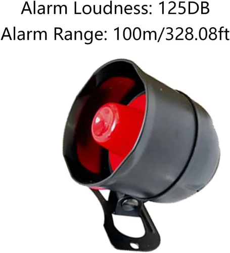 Miniatura 2 de Sistema de alarma para prevención de robos con sonido, dispositivo de seguridad antirrobo con 2 arranques remotos, bocina universal de 12 V, 120 dB