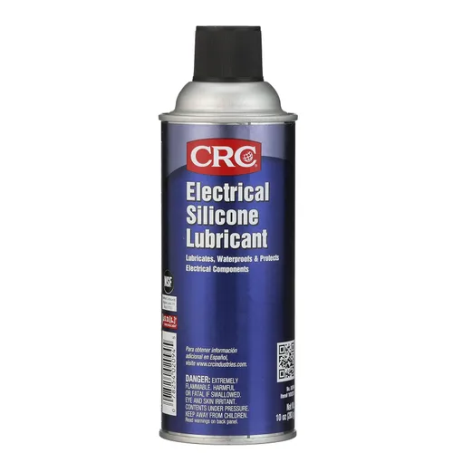 CRC Lubricante eléctrico de silicona 02094 - 10 Wt Oz., Aerosol de silicona de grado premium para aplicaciones de alta temperatura