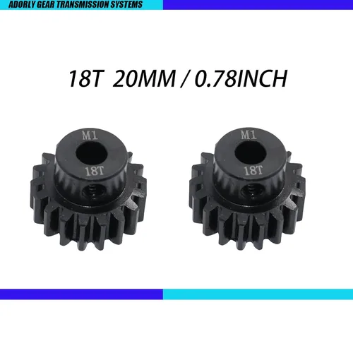 Miniatura 2 de 2 piezas de engranaje de motor de acero endurecido 18T M1 (agujero medio de 0.197 in) para 1/5 Traxxas X-MAXX XMAXX 18T Motor Gear 6S 8S 6491 piezas
